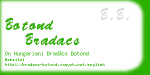 botond bradacs business card
